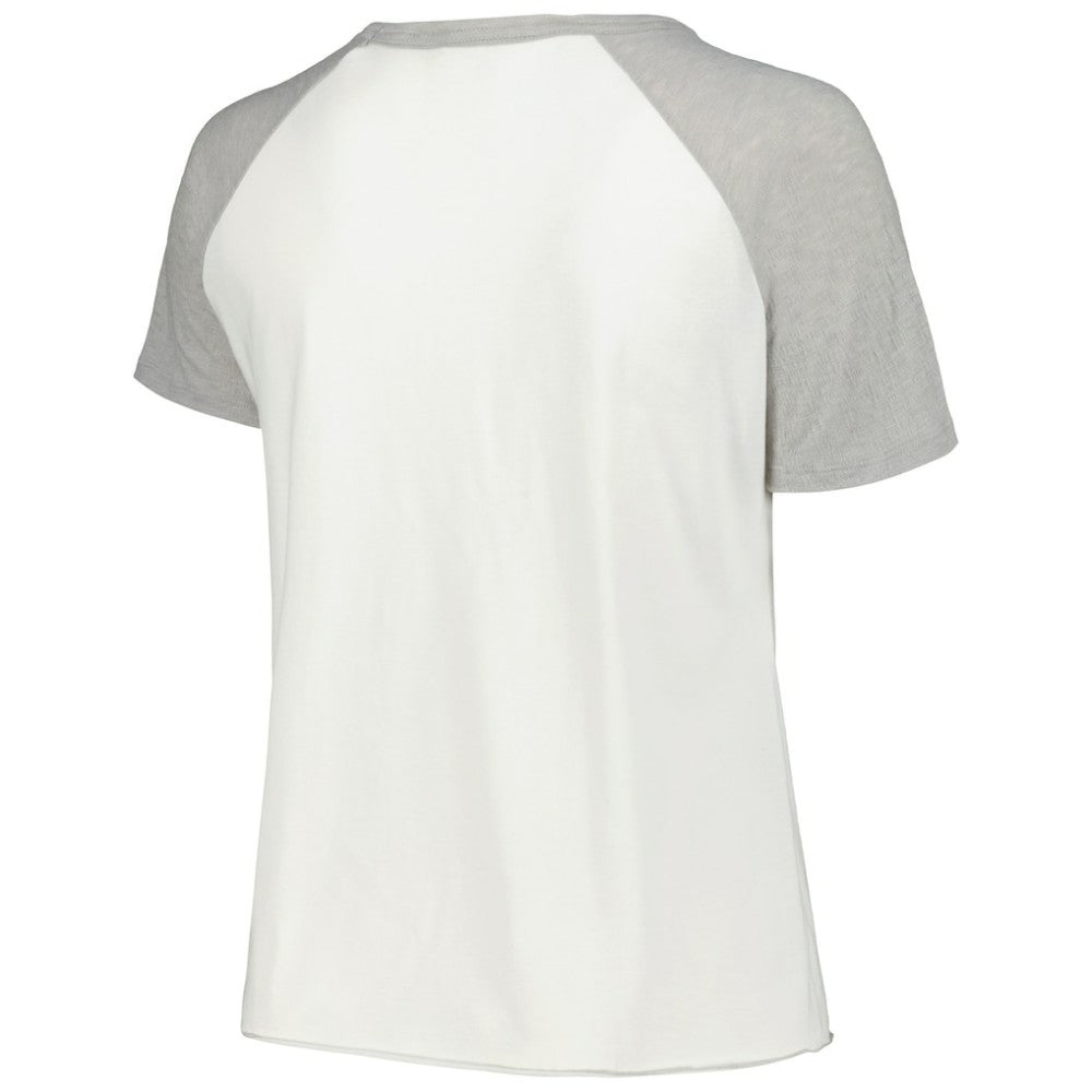 MLB Chicago White Sox Soft as a Grape Women's Plus Size Baseball Raglan T-Shirt