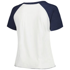 MLB Tampa Bay Rays Soft as a Grape Women's Plus Size Baseball Raglan T-Shirt
