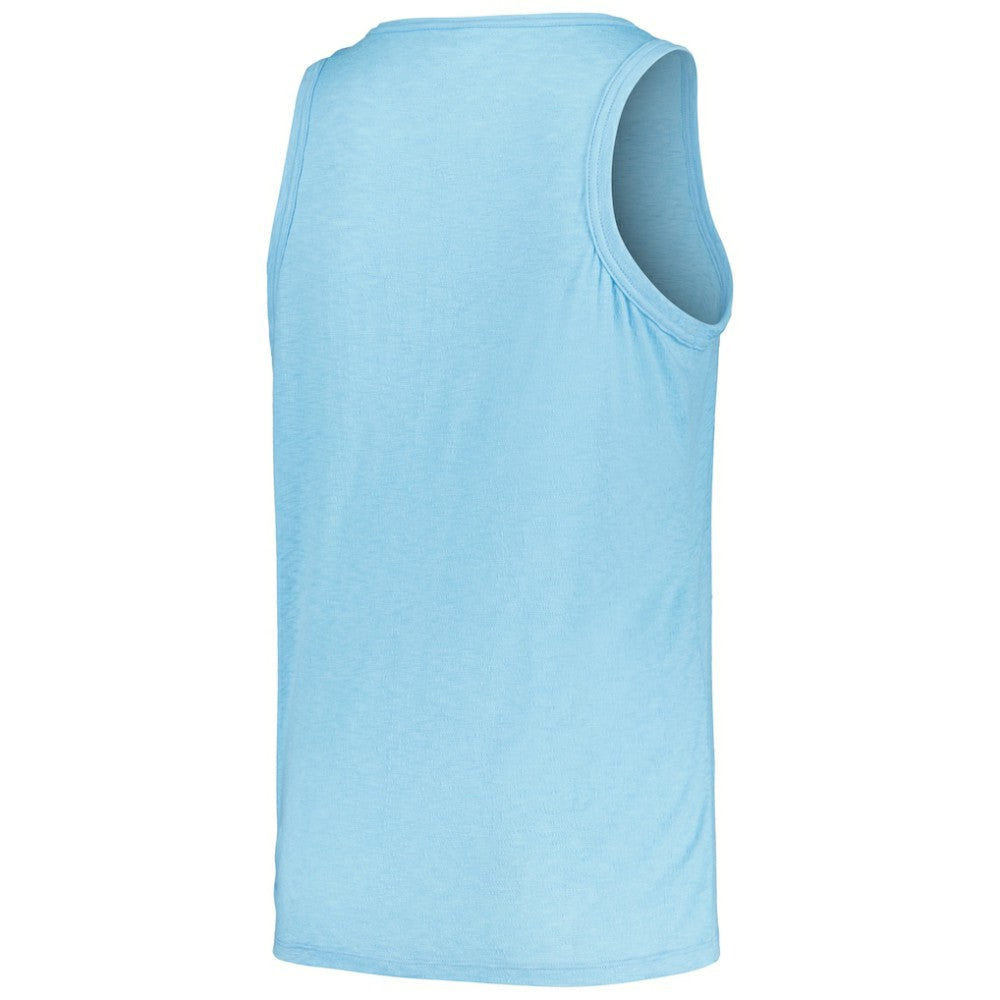 MLB Los Angeles Dodgers Soft as a Grape Women's Plus Size Curvy High Neck Tri-Blend Tank Top
