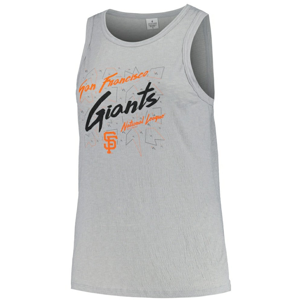 MLB San Francisco Giants Soft as a Grape Women's Plus Size Curvy High Neck Tri-Blend Tank Top