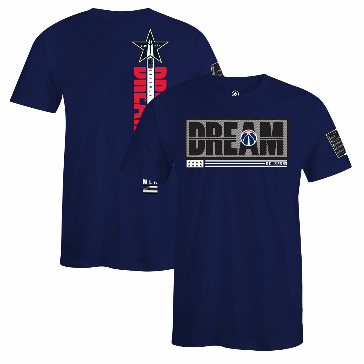 NBA Washington Wizards FISLL x Black History Collection Unisex T-Shirt - Navy shop
