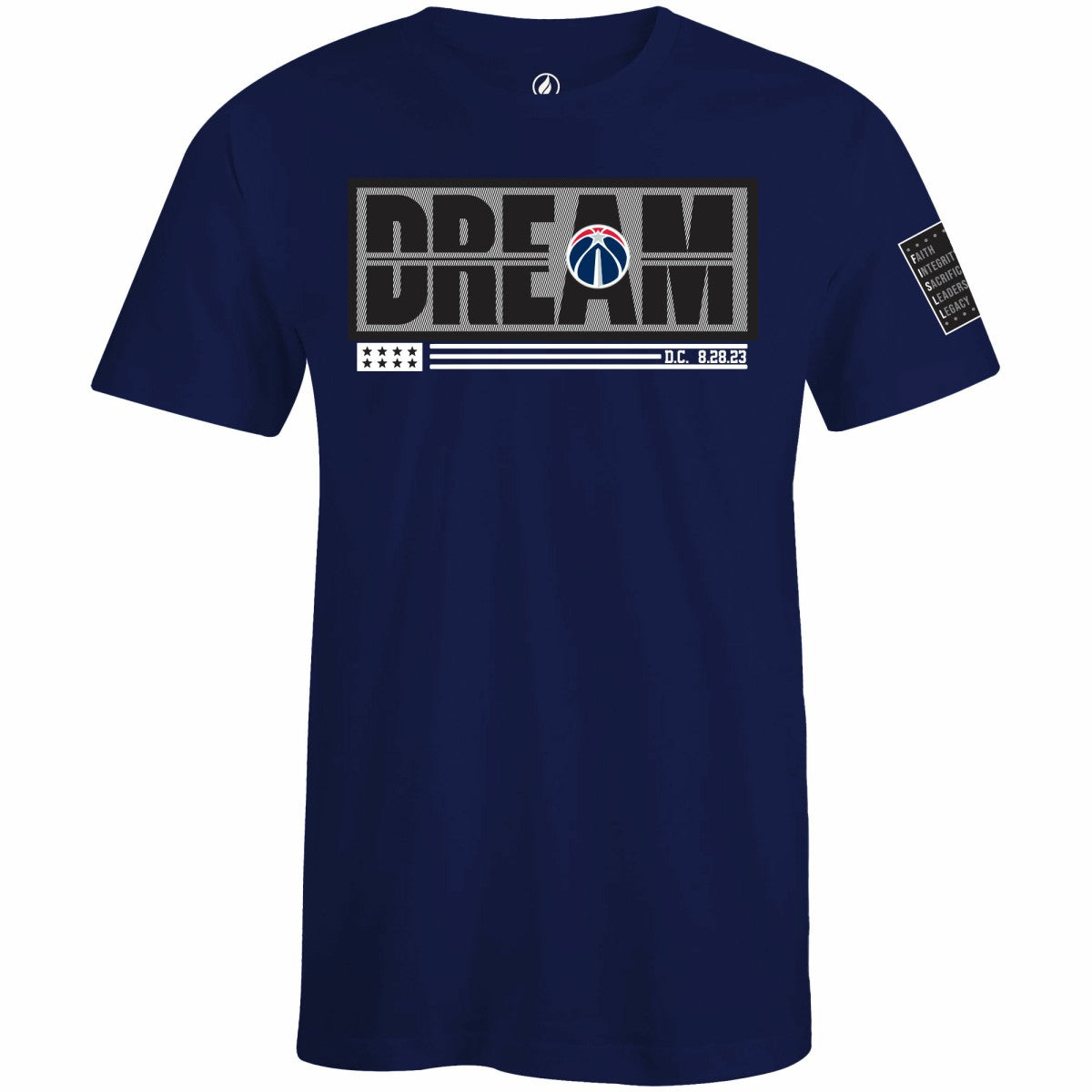 NBA Washington Wizards FISLL x Black History Collection Unisex T-Shirt - Navy shop