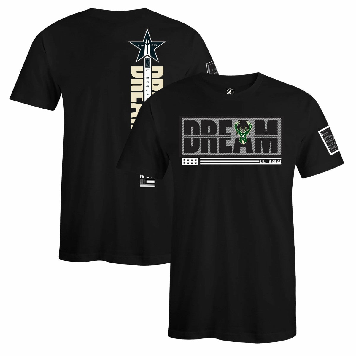 NBA Milwaukee Bucks FISLL x Black History Collection Unisex T-Shirt - Green discount