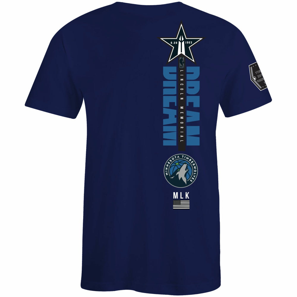 NBA Minnesota Timberwolves FISLL x Black History Collection Unisex T-Shirt - Navy outlet