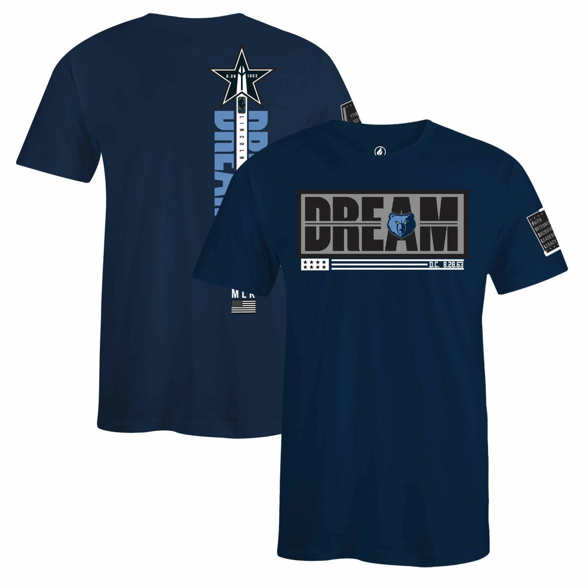 NBA Memphis Grizzlies FISLL x Black History Collection Unisex T-Shirt - Navy online
