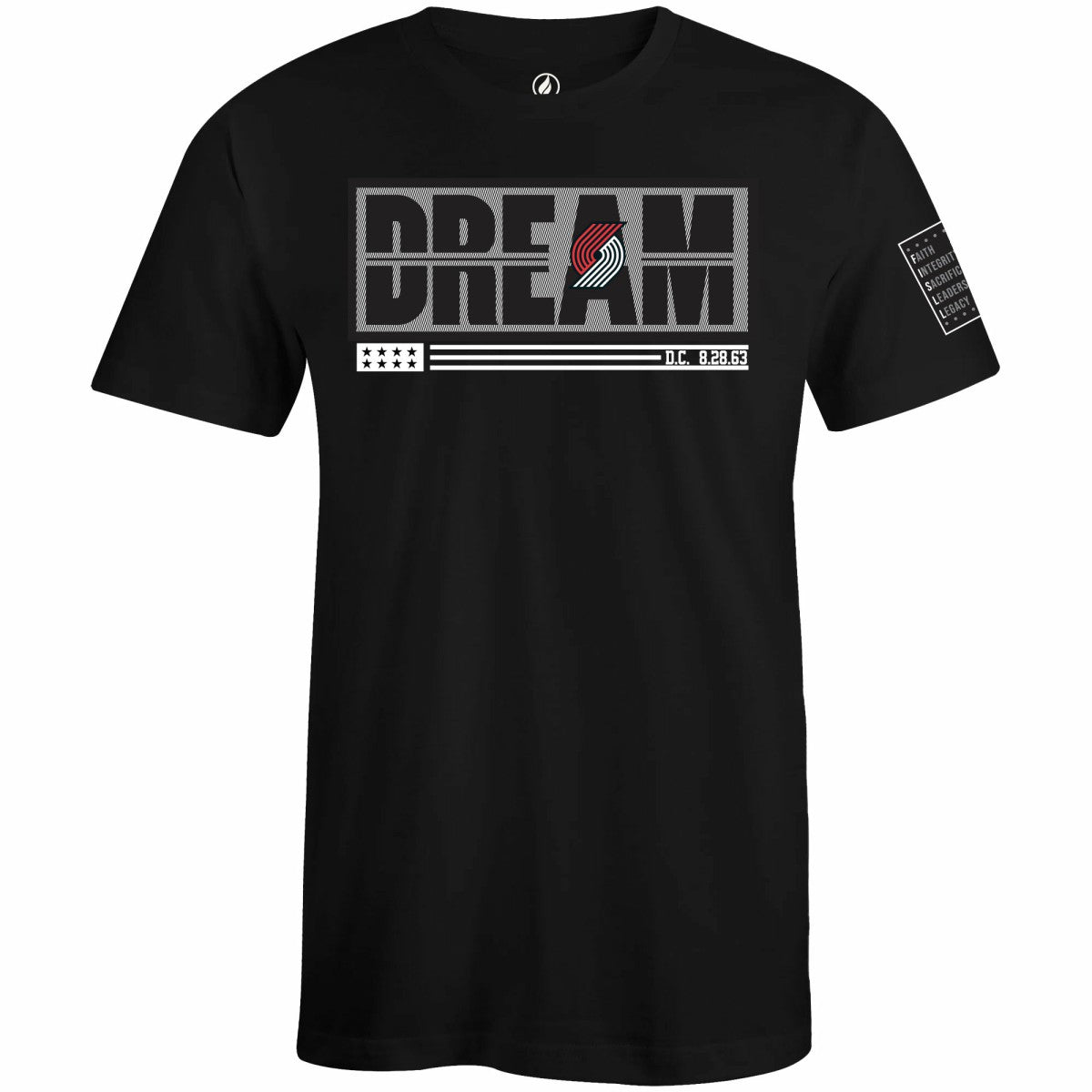 NBA Portland Trail Blazers FISLL x Black History Collection Unisex T-Shirt - Black online