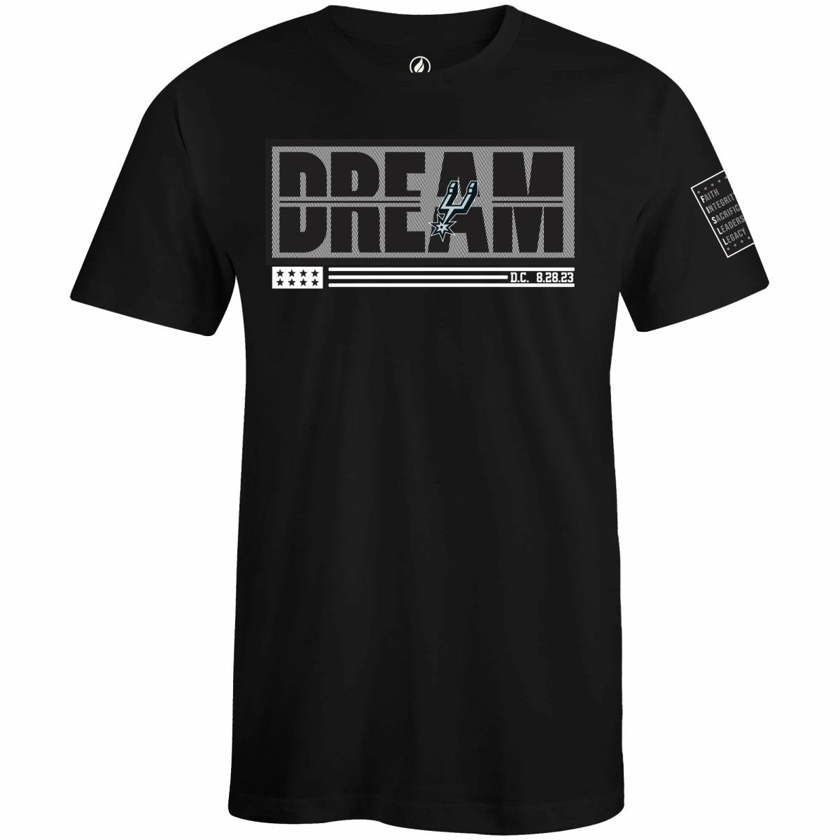 NBA San Antonio Spurs FISLL x Black History Collection Unisex T-Shirt - Black discount