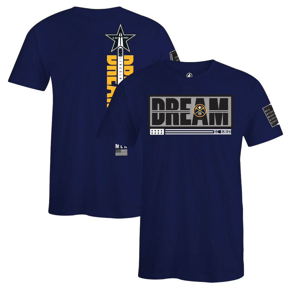 NBA Denver Nuggets FISLL x Black History Collection Unisex T-Shirt - Blue sale
