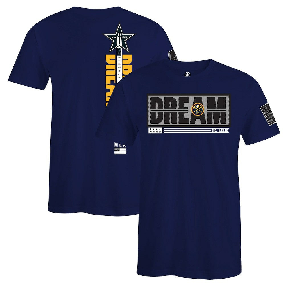 NBA Denver Nuggets FISLL x Black History Collection Unisex T-Shirt - Blue sale
