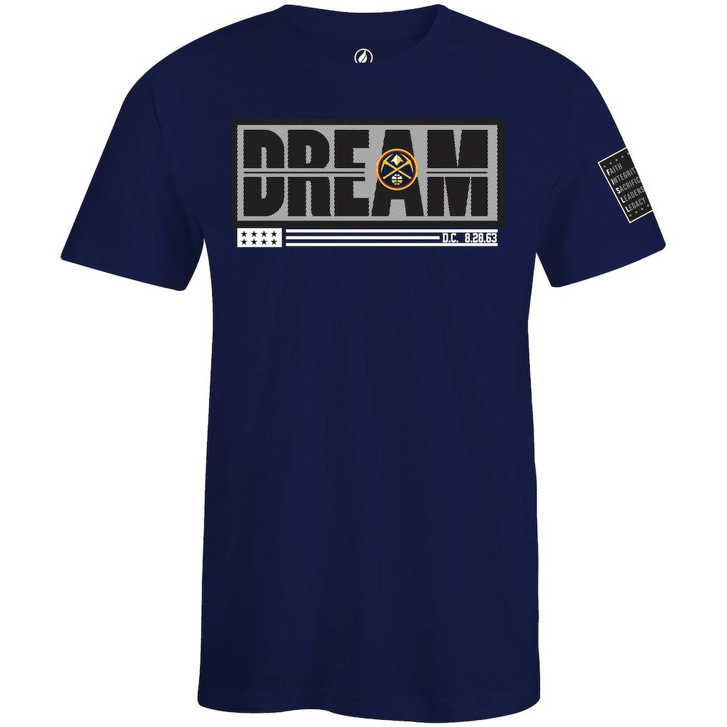 NBA Denver Nuggets FISLL x Black History Collection Unisex T-Shirt - Blue sale