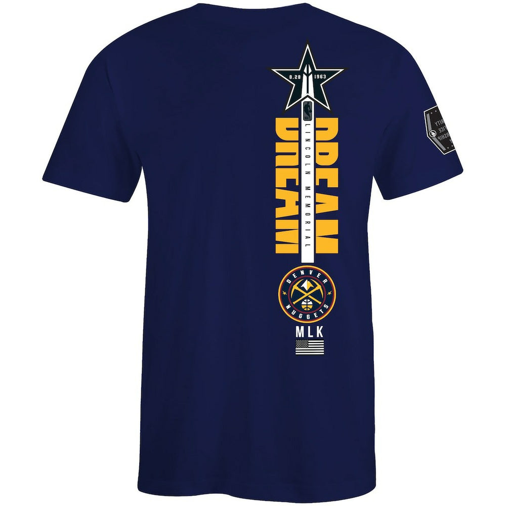 NBA Denver Nuggets FISLL x Black History Collection Unisex T-Shirt - Blue sale
