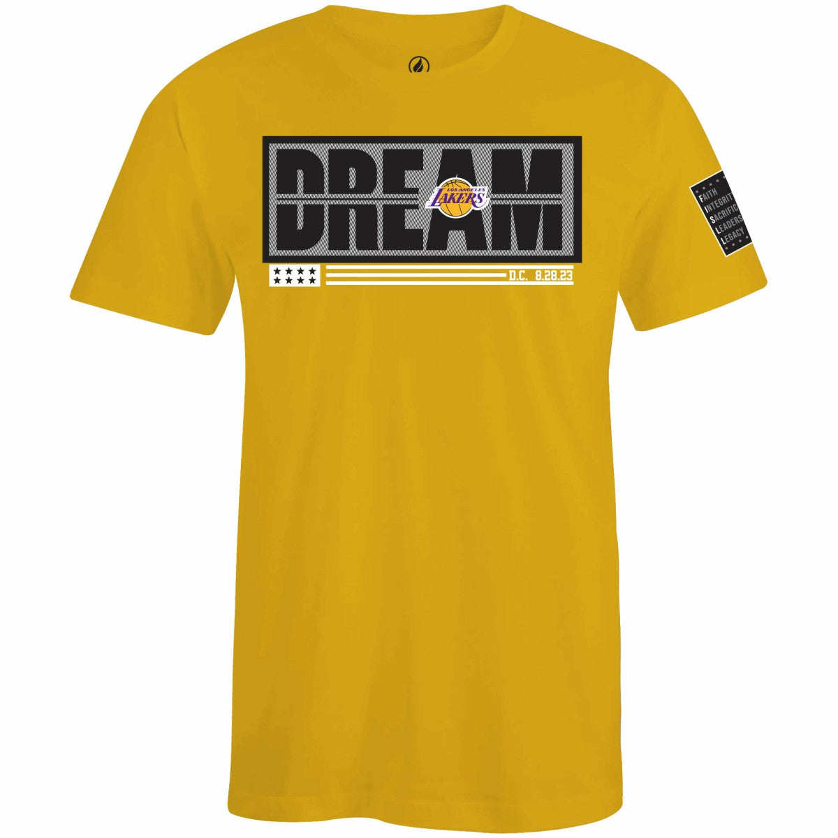 NBA Los Angeles Lakers FISLL x Black History Collection Unisex T-Shirt - Gold discount