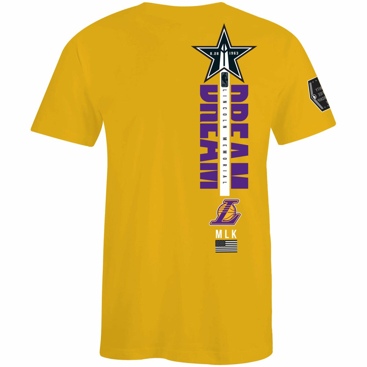 NBA Los Angeles Lakers FISLL x Black History Collection Unisex T-Shirt - Gold discount