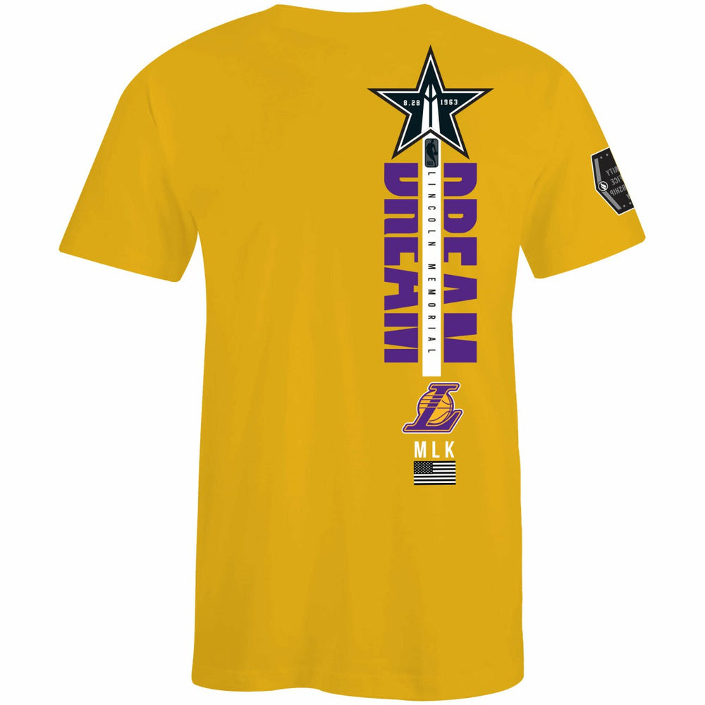 NBA Los Angeles Lakers FISLL x Black History Collection Unisex T-Shirt - Gold discount