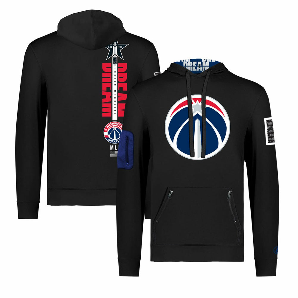 NBA Washington Wizards FISLL x Black History Collection Unisex Pullover Hoodie - Black for sale