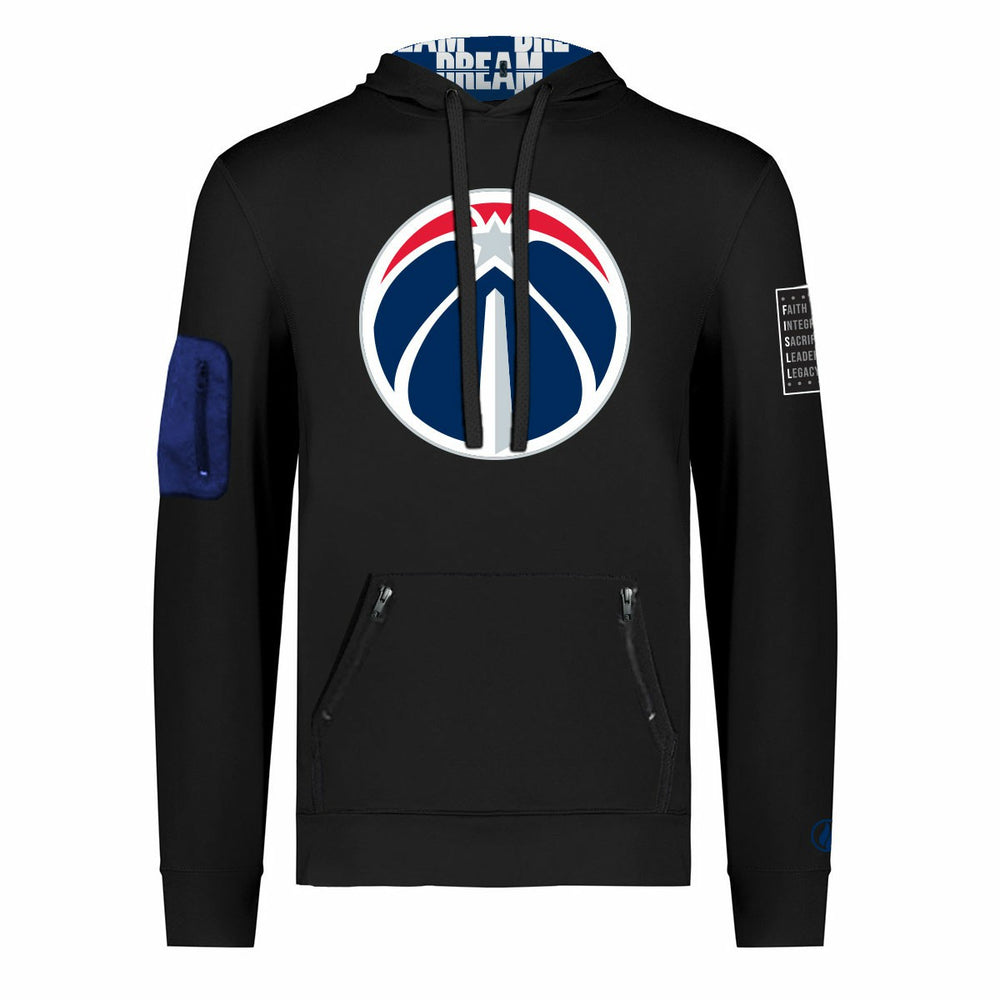 NBA Washington Wizards FISLL x Black History Collection Unisex Pullover Hoodie - Black for sale