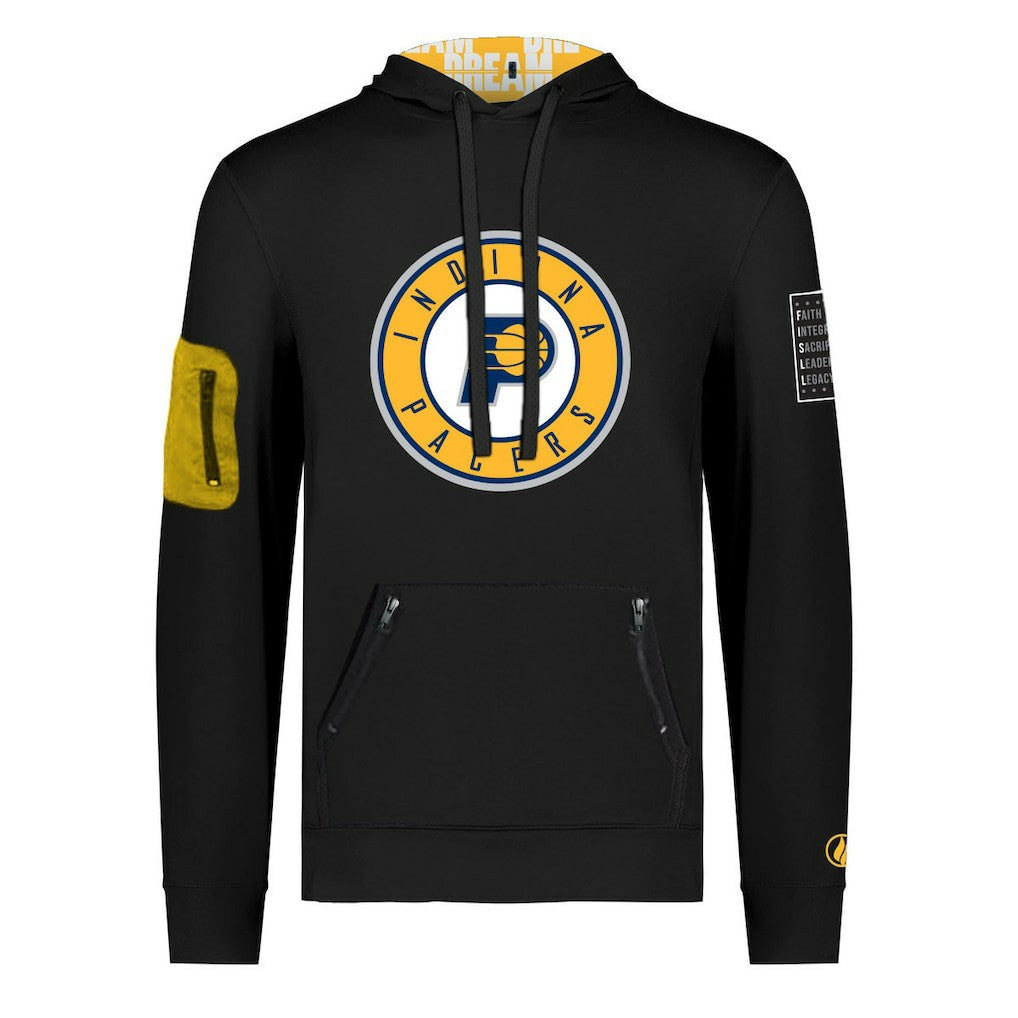 NBA Indiana Pacers FISLL x Black History Collection Unisex Pullover Hoodie - Black for sale