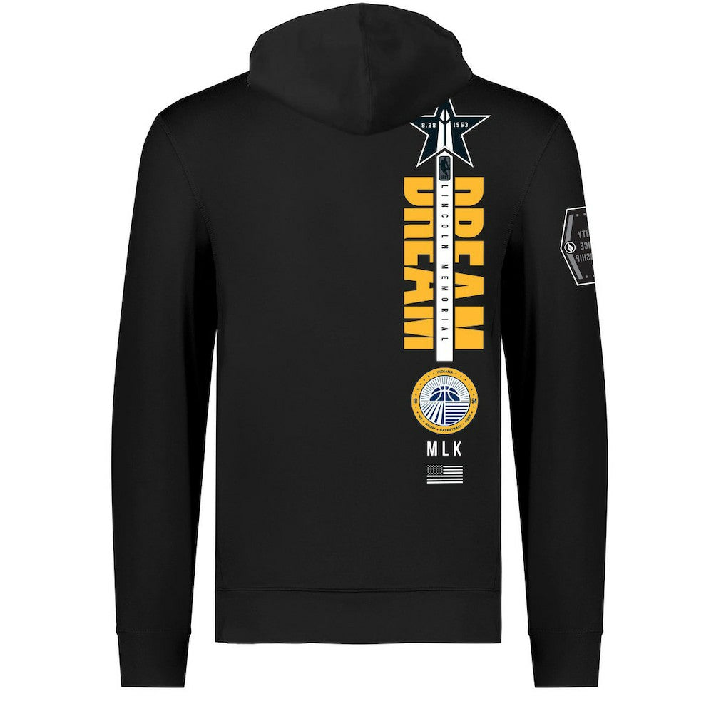 NBA Indiana Pacers FISLL x Black History Collection Unisex Pullover Hoodie - Black for sale