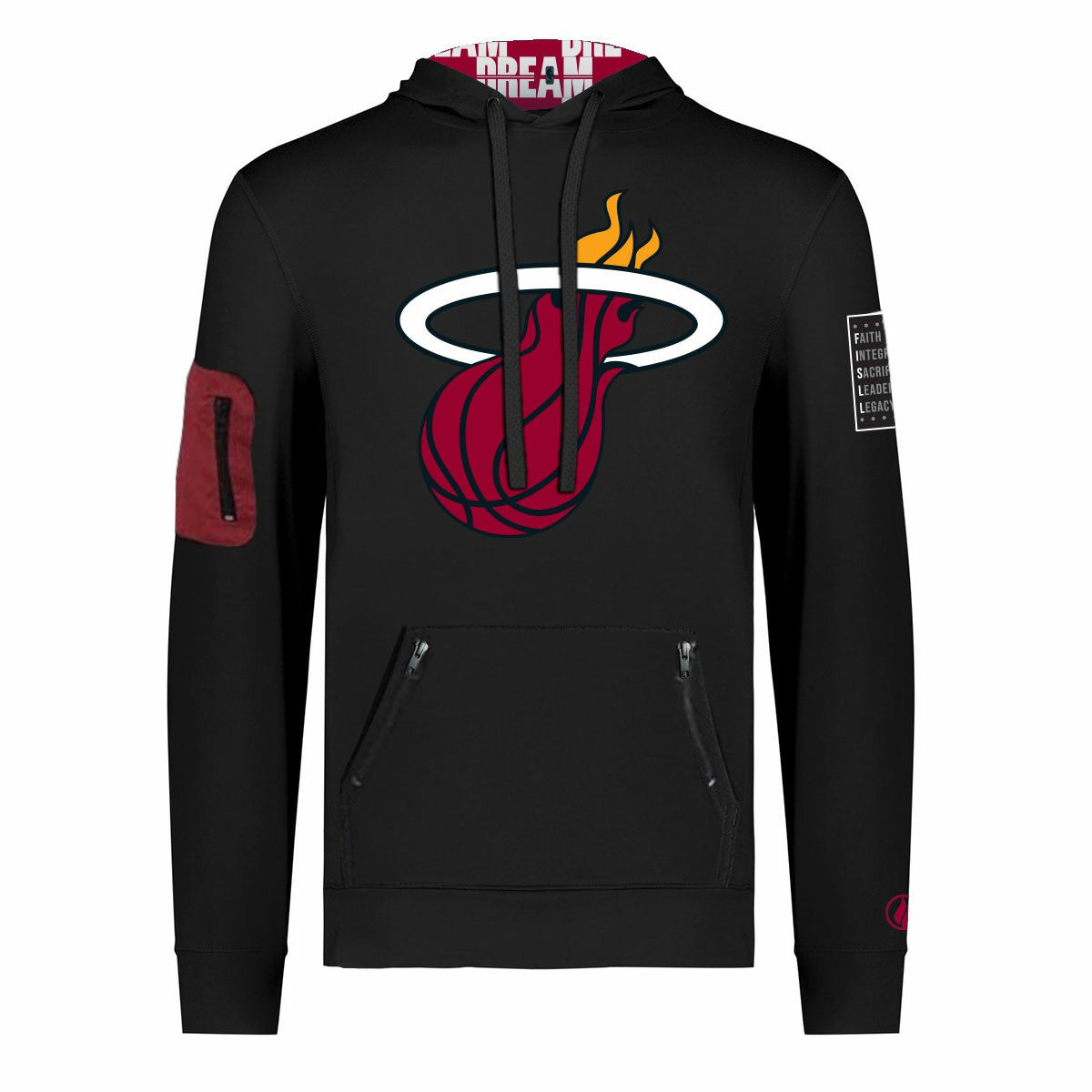 NBA Miami Heat FISLL x Black History Collection Unisex Pullover Hoodie - Black sale