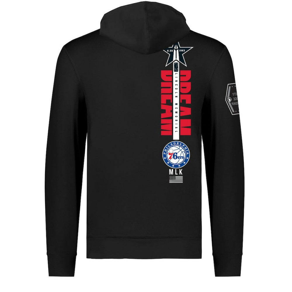 NBA Philadelphia 76ers FISLL x Black History Collection Unisex Pullover Hoodie - Black outlet