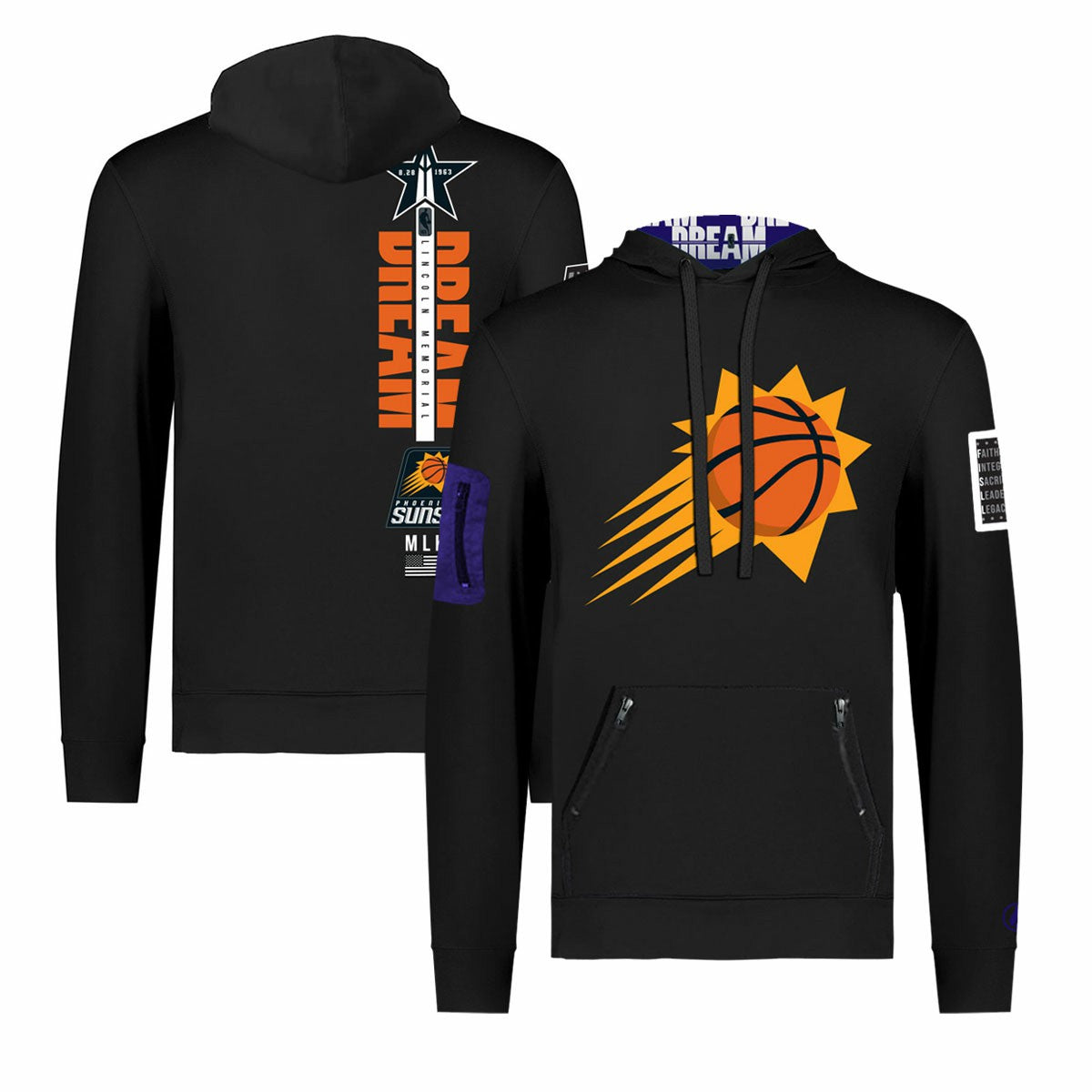 NBA Phoenix Suns FISLL x Black History Collection Unisex Pullover Hoodie - Black cheap