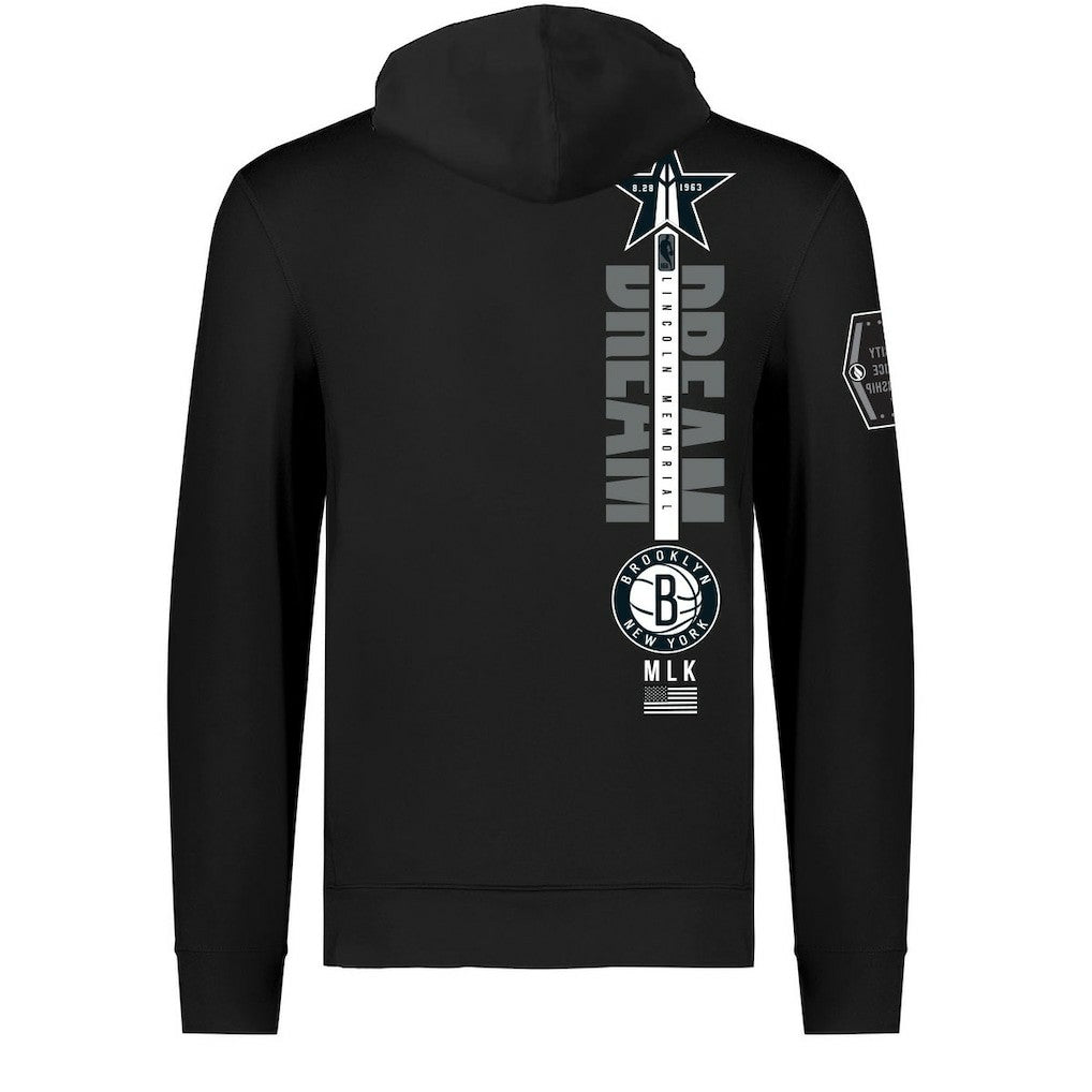 NBA Brooklyn Nets FISLL x Black History Collection Unisex Pullover Hoodie - Black outlet