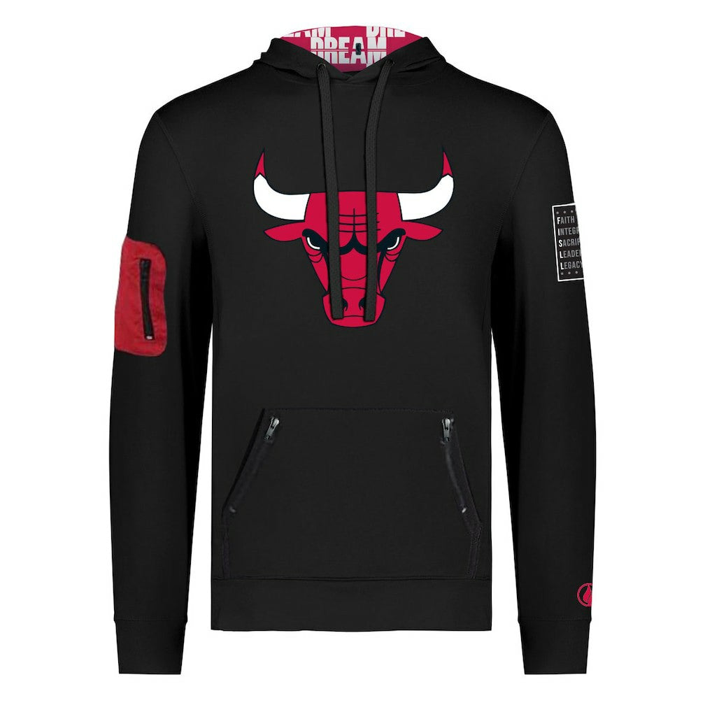 NBA Chicago Bulls FISLL x Black History Collection Unisex Pullover Hoodie - Black shop