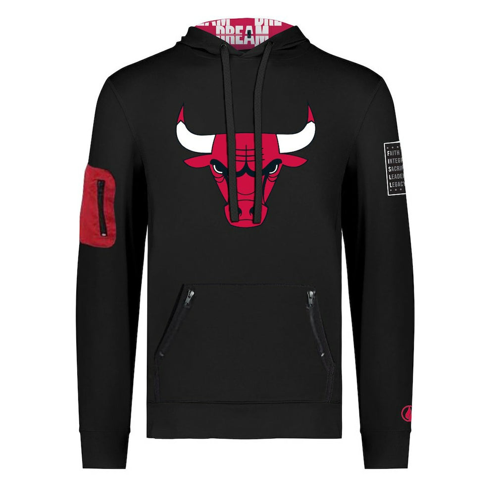 NBA Chicago Bulls FISLL x Black History Collection Unisex Pullover Hoodie - Black shop