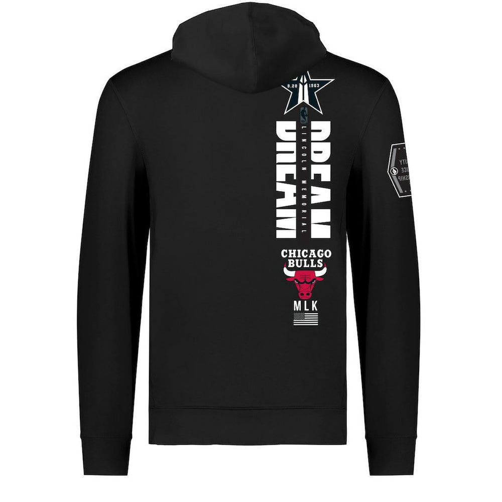 NBA Chicago Bulls FISLL x Black History Collection Unisex Pullover Hoodie - Black shop