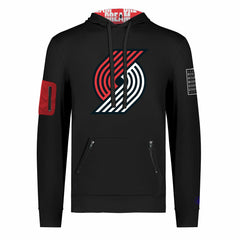NBA Portland Trail Blazers FISLL x Black History Collection Unisex Pullover Hoodie - Black discount