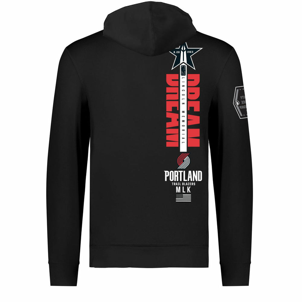 NBA Portland Trail Blazers FISLL x Black History Collection Unisex Pullover Hoodie - Black discount