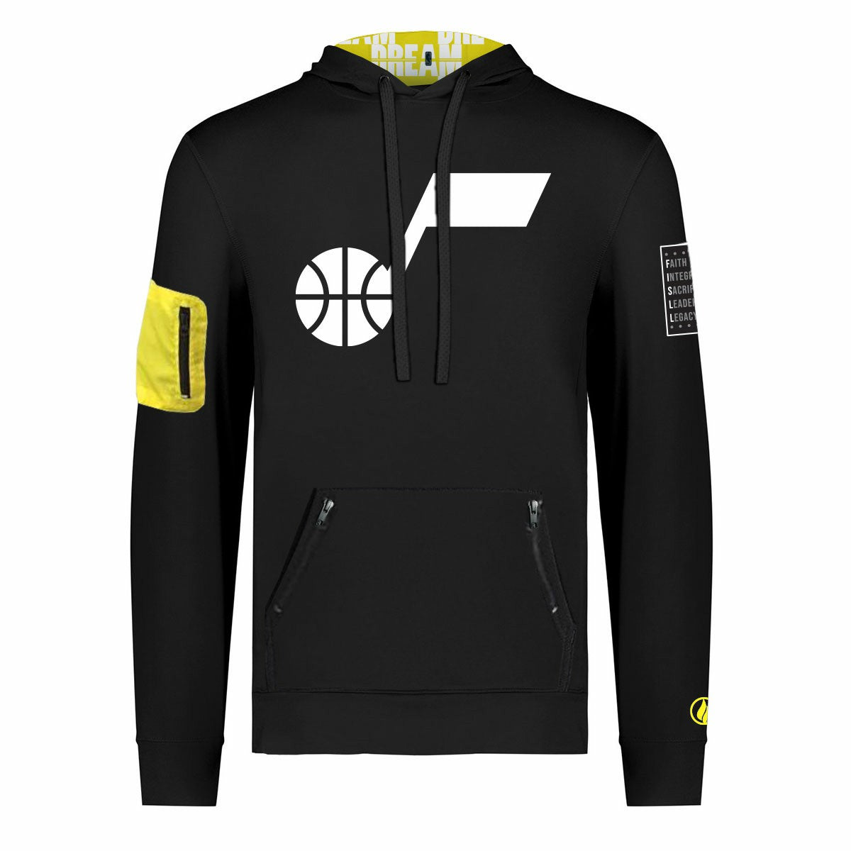 NBA Utah Jazz FISLL x Black History Collection Unisex Pullover Hoodie - Black for sale