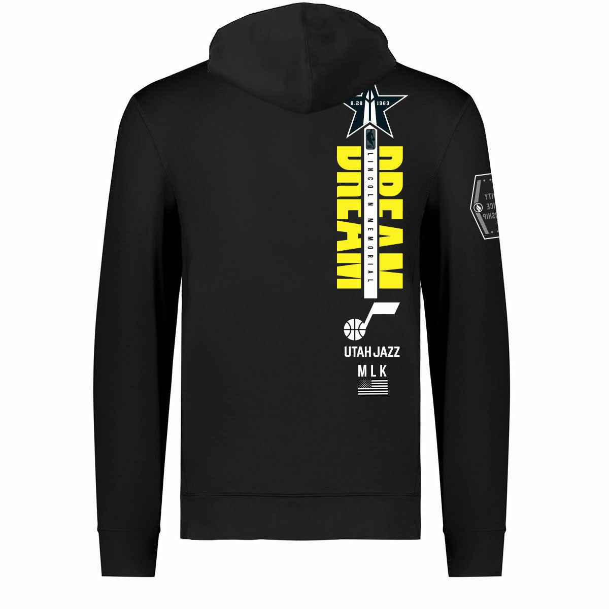 NBA Utah Jazz FISLL x Black History Collection Unisex Pullover Hoodie - Black for sale