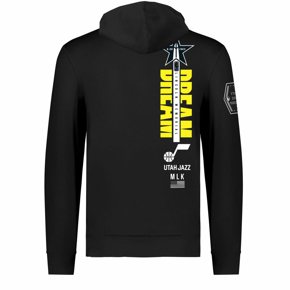 NBA Utah Jazz FISLL x Black History Collection Unisex Pullover Hoodie - Black for sale