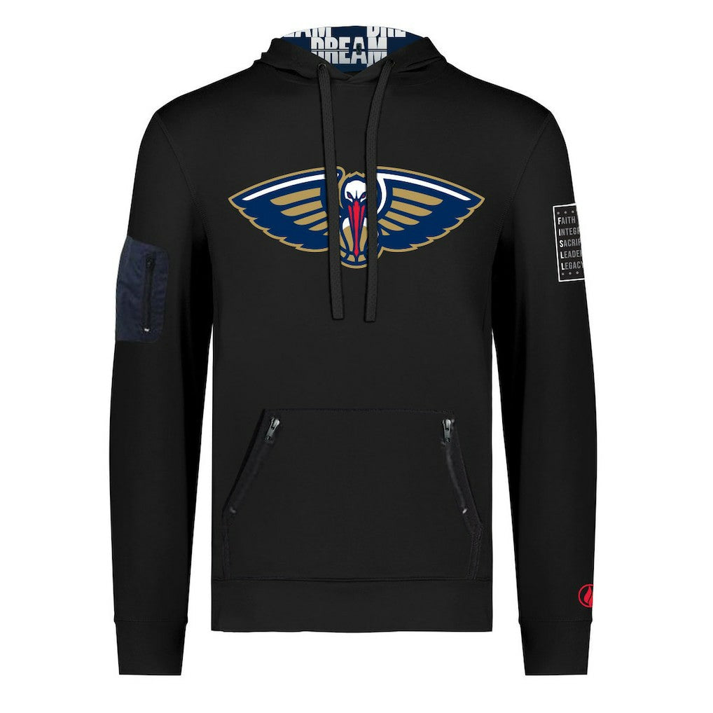 NBA New Orleans Pelicans FISLL x Black History Collection Unisex Pullover Hoodie - Black for sale