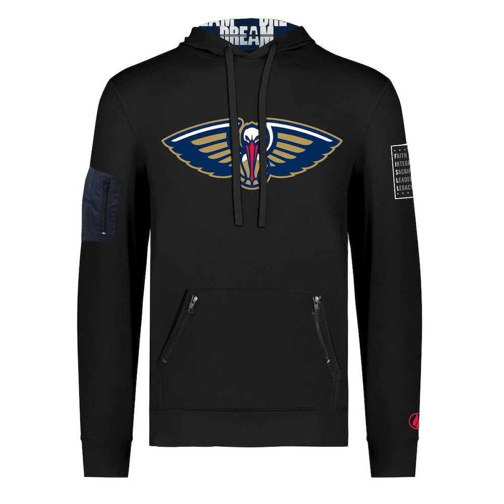 NBA New Orleans Pelicans FISLL x Black History Collection Unisex Pullover Hoodie - Black for sale