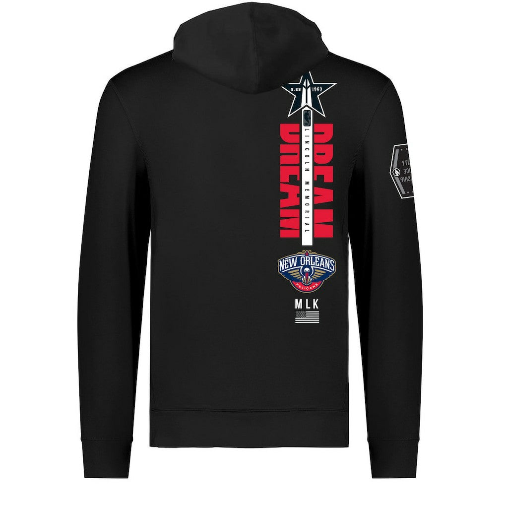 NBA New Orleans Pelicans FISLL x Black History Collection Unisex Pullover Hoodie - Black for sale