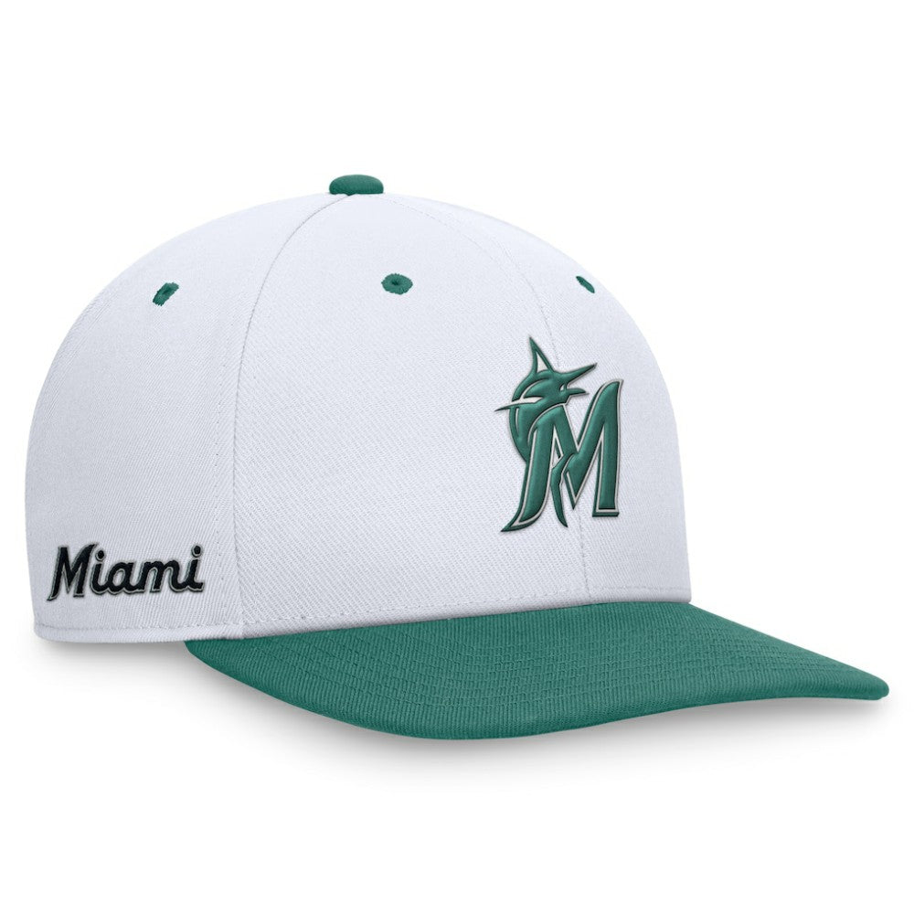 MLB Miami Marlins Nike Bicoastal Two-Tone Pro Performance Snapback Hat