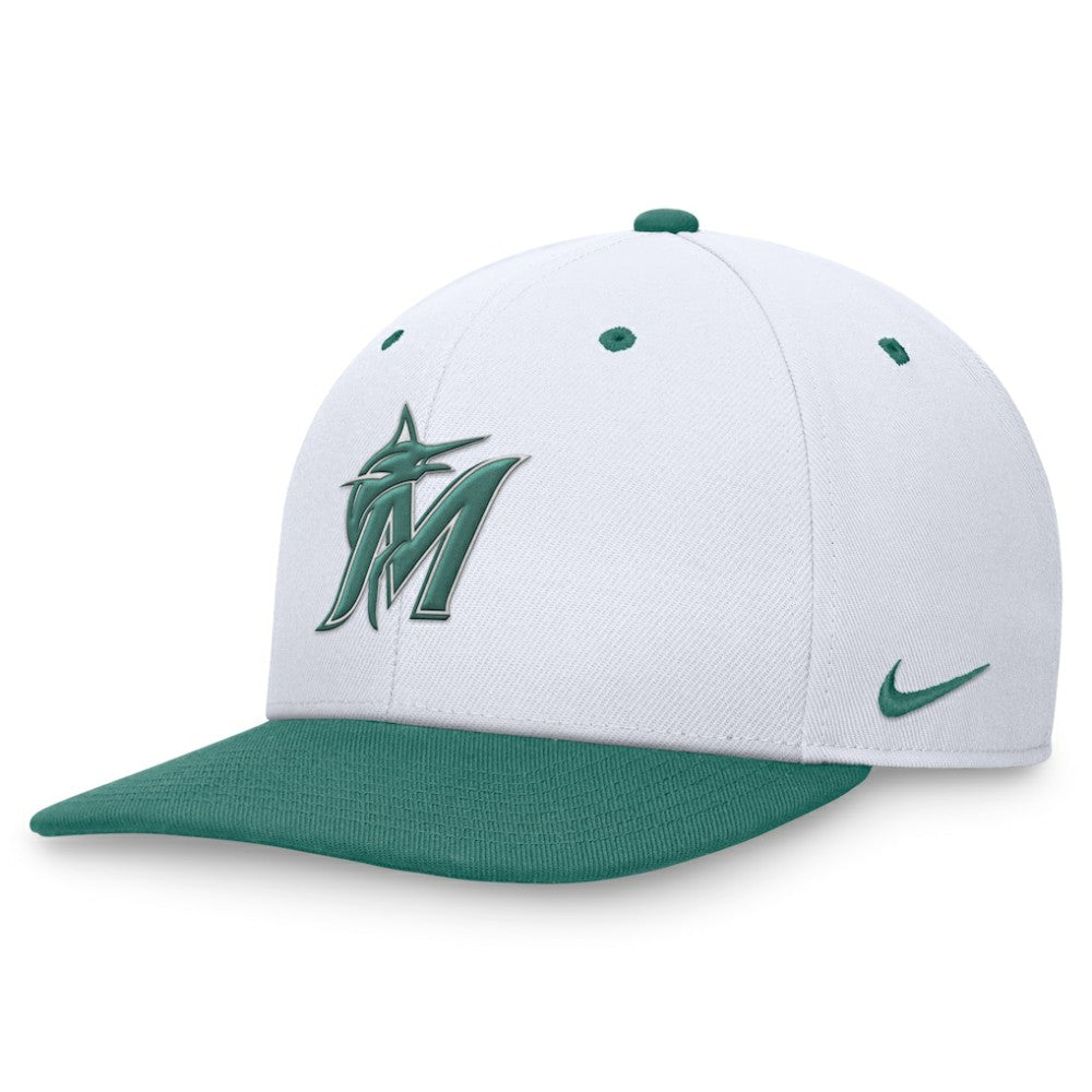 MLB Miami Marlins Nike Bicoastal Two-Tone Pro Performance Snapback Hat
