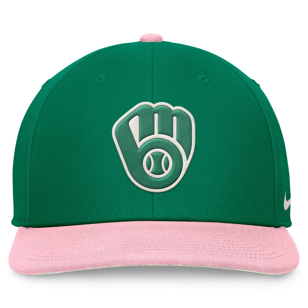 MLB Milwaukee Brewers Nike Malachite Pro Performance Snapback Hat
