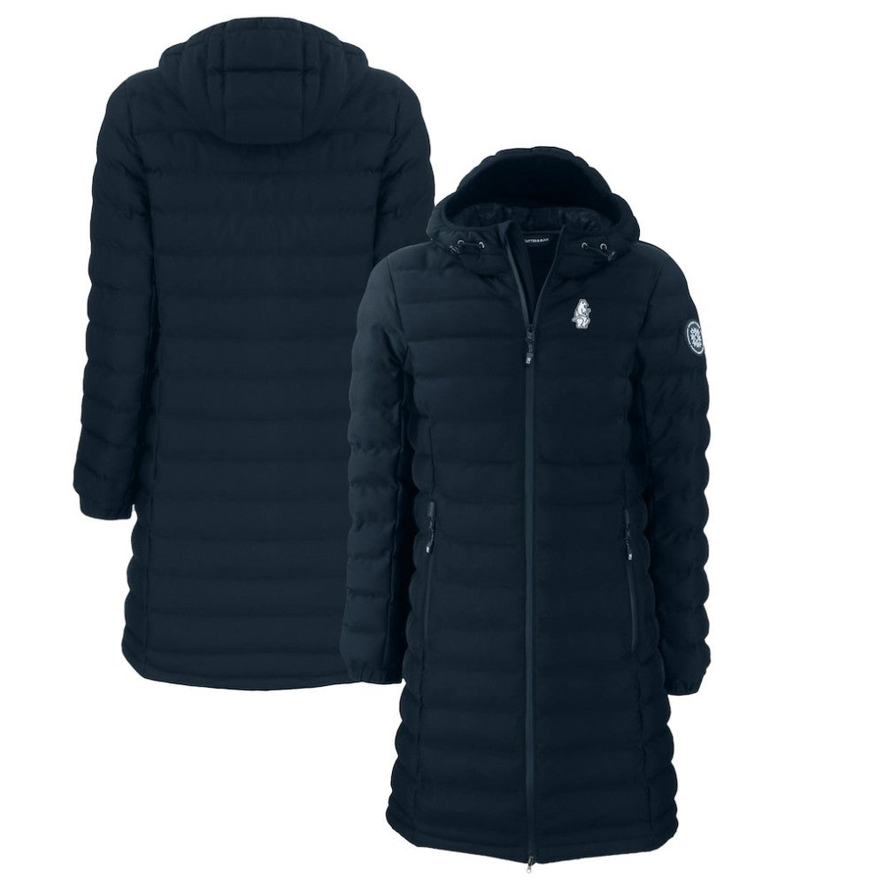 MLB Chicago Cubs Cutter & Buck Women's Cooperstown Collection Mission Ridge Repreve Eco Insulated Long Full-Zip Puffer Jacket