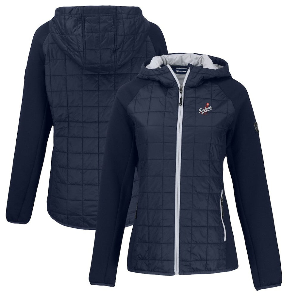 MLB Los Angeles Dodgers Cutter & Buck Women's Cooperstown Collection Rainier Primaloft Eco Full-Zip Hybrid Jacket