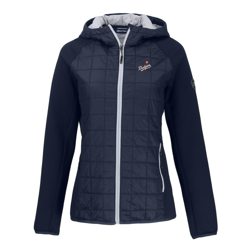 MLB Los Angeles Dodgers Cutter & Buck Women's Cooperstown Collection Rainier Primaloft Eco Full-Zip Hybrid Jacket