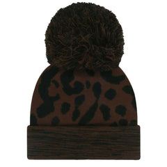 '47 Women's Cacao Cuffed Knit Hat with Pom - New York Giants