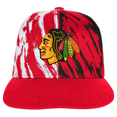 NHL Red Chicago Blackhawks Youth Propel Flat Brim Snapback Hat
