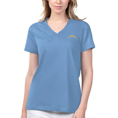Margaritaville Women's Game Time V-Neck T-Shirt - Los Angeles Chargers