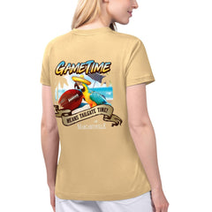 Margaritaville Women's Game Time V-Neck T-Shirt - New Orleans Saints