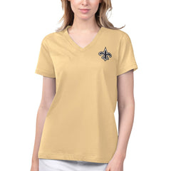 Margaritaville Women's Game Time V-Neck T-Shirt - New Orleans Saints