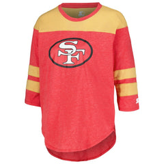 Starter Women's Fullback Tri-Blend 3/4-Sleeve T-Shirt - San Francisco 49ers