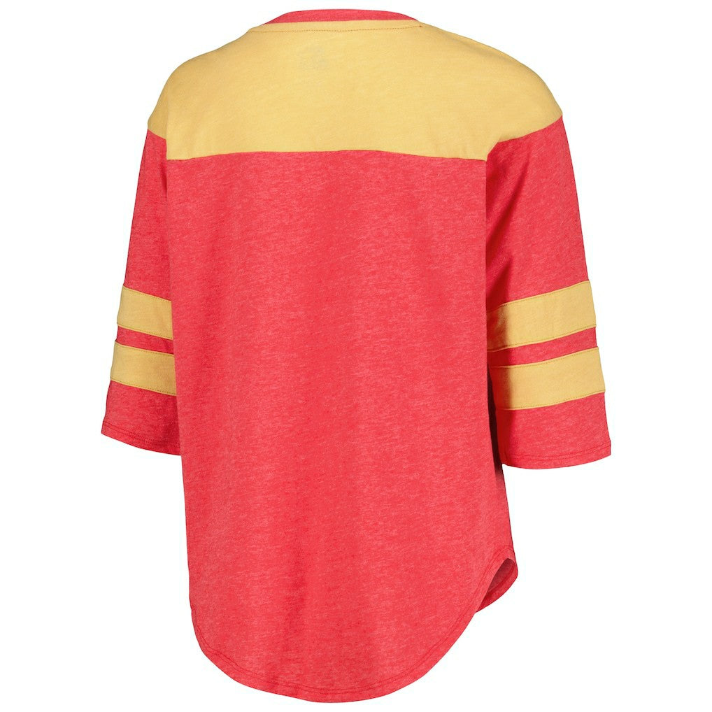 Starter Women's Fullback Tri-Blend 3/4-Sleeve T-Shirt - San Francisco 49ers
